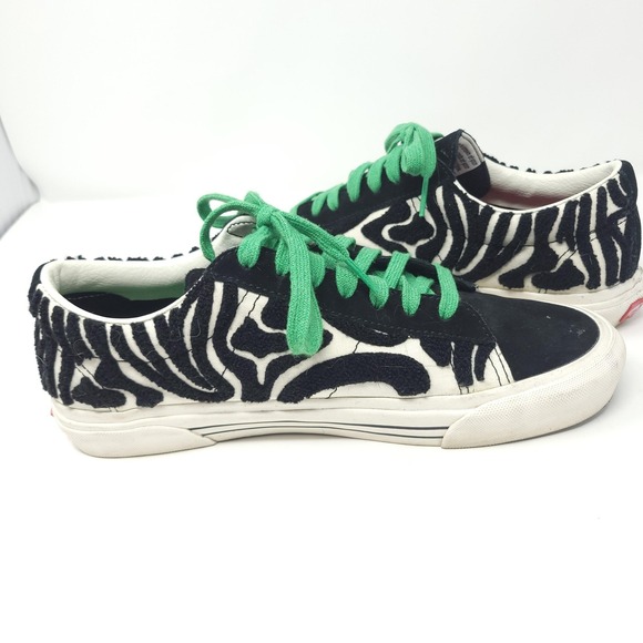 Vans Anderson .Paak Sid Shoes Mens Size 8.5 Zebra Animal Print Suede‎ Green main image 8
